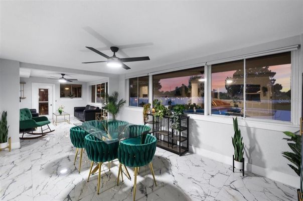 Dining room, Interior, Marble