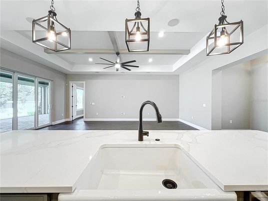 Interior, Pendant Lights, Recessed Lighting, Wood Texture Flooring