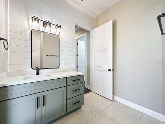 Bathroom, Dual Sink Vanities, Interior, Wood Texture Flooring