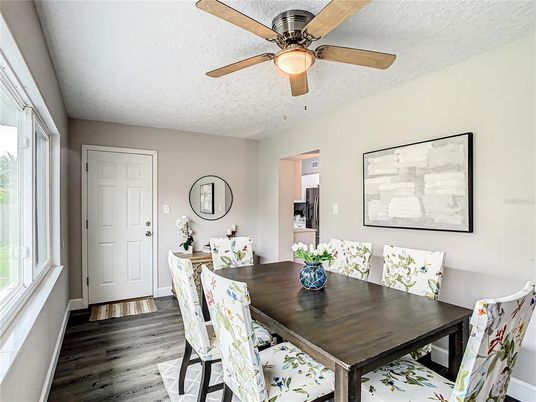 Dining room, Interior, Wood Texture Flooring