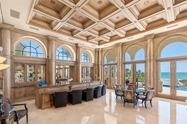 Dining room, Interior, Recessed Lighting, Water