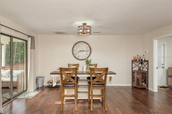 Dining room, Interior, Wood Texture Flooring