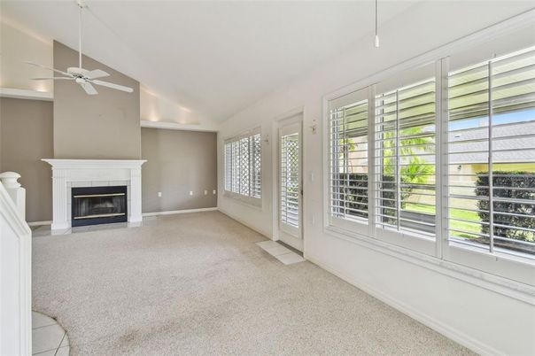 Empty room, Fireplace, Interior