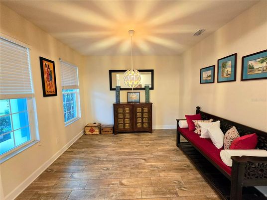 Interior, Pendant Lights, Wood Texture Flooring
