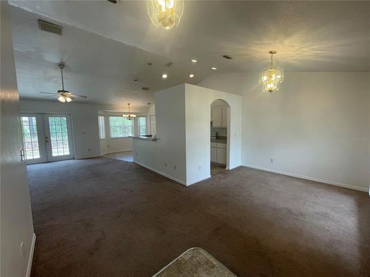 Chandelier, Empty room, Interior, Recessed Lighting
