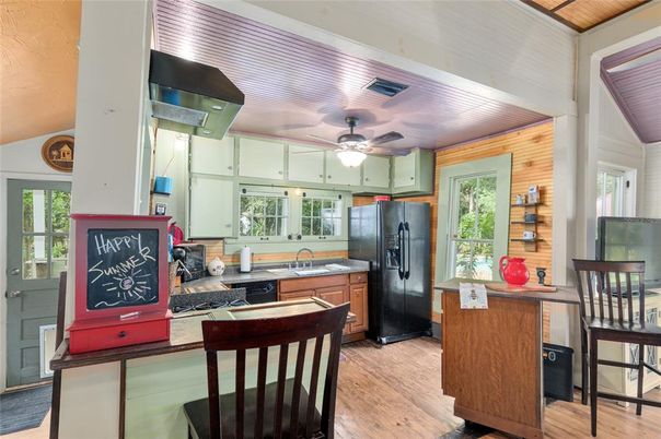 Interior, Kitchen, Wood Texture Flooring