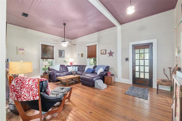 Interior, Living room, Pendant Lights, Wood Texture Flooring