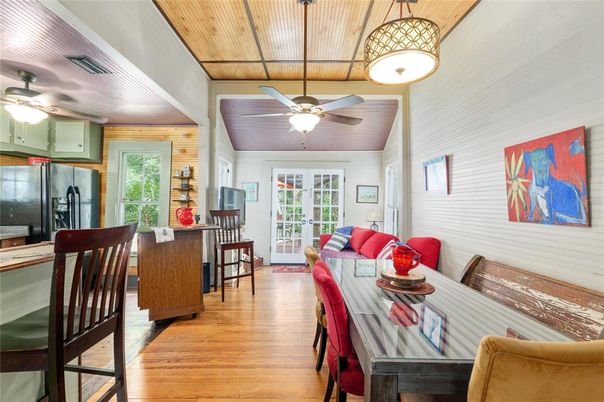 Dining room, Interior, Living room, Wooden Ceilings, Wood Texture Flooring