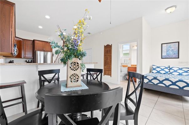 Dining room, Interior, Kitchen, Recessed Lighting, Stainless Steel Appliances