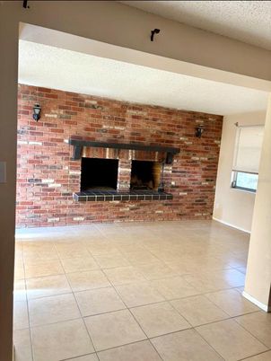 Empty room, Fireplace, Interior, Stone Walls