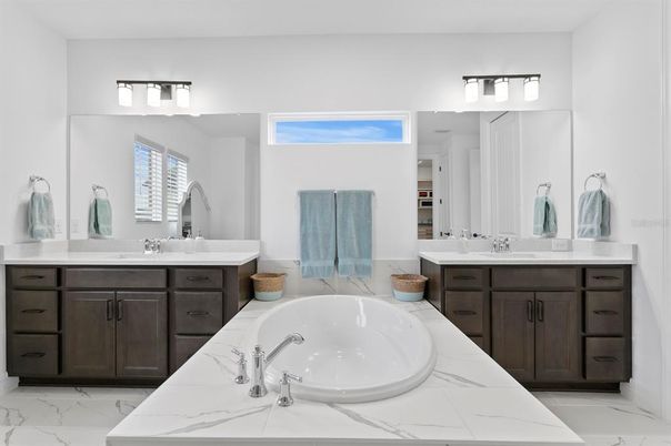 Bathroom, Dual Sink Vanities, Interior, Marble