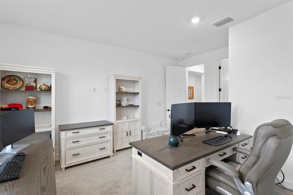Home Office, Interior, Recessed Lighting