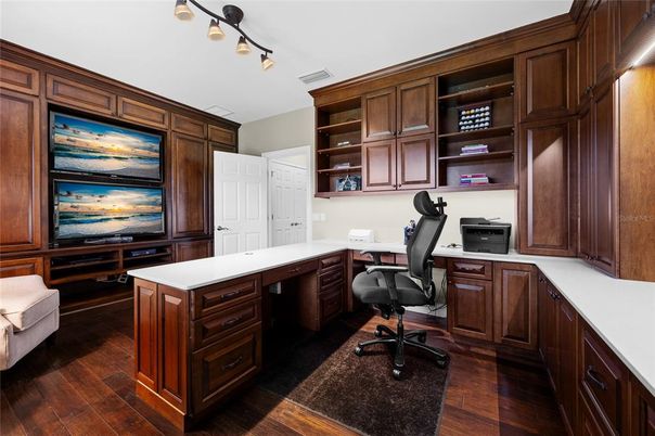 Home Office, Interior, Wood Texture Flooring