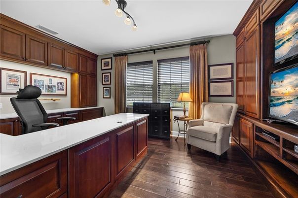 Home Office, Interior, Wood Texture Flooring