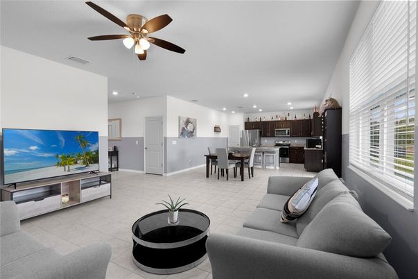 Dining room, Interior, Kitchen, Living room, Recessed Lighting, Stainless Steel Appliances, Water