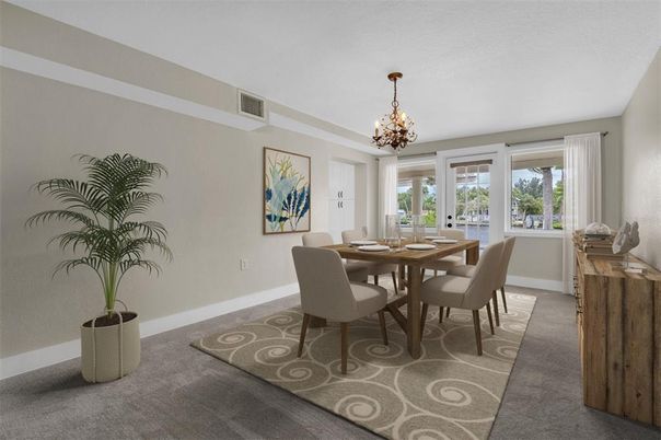 Chandelier, Dining room, Interior