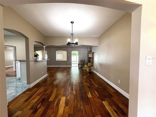 Interior, Pendant Lights, Wood Texture Flooring