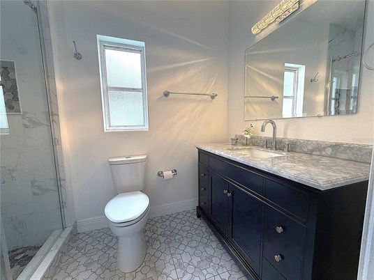 Bathroom, Glass Shower, Interior, Marble Walls