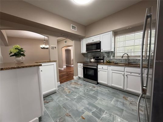 Chandelier, Interior, Kitchen, Pendant Lights, Wood Texture Flooring