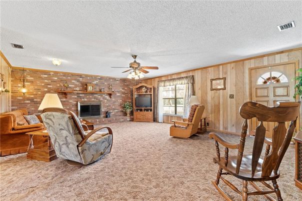 Fireplace, Interior, Stone Walls, Wooden Walls