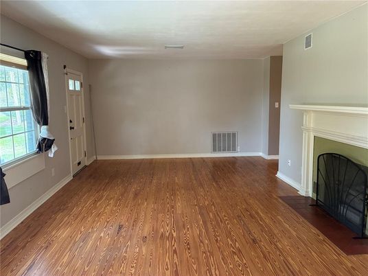 Empty room, Fireplace, Interior, Wood Texture Flooring