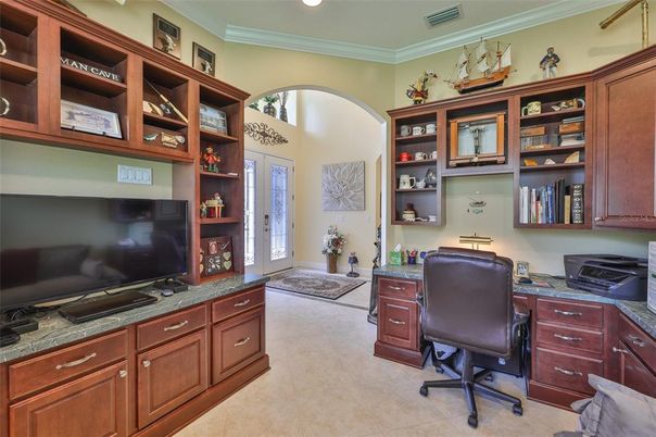 Home Office, Interior, Recessed Lighting