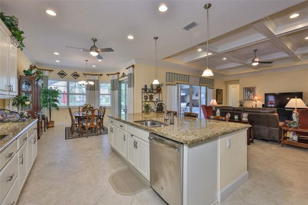 Dining room, Interior, Kitchen, Living room, Pendant Lights, Recessed Lighting