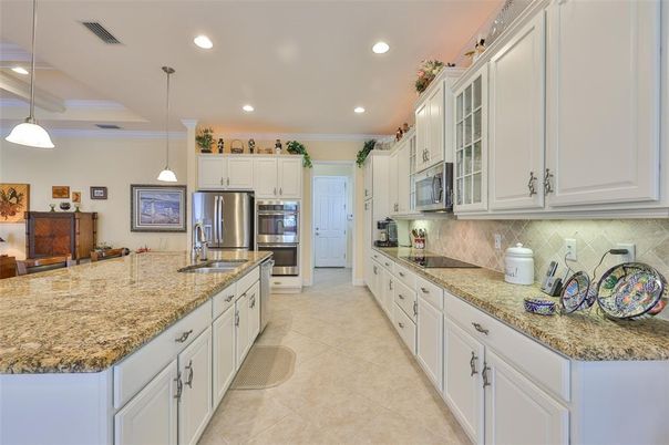 Interior, Kitchen, Pendant Lights, Recessed Lighting, Stainless Steel Appliances