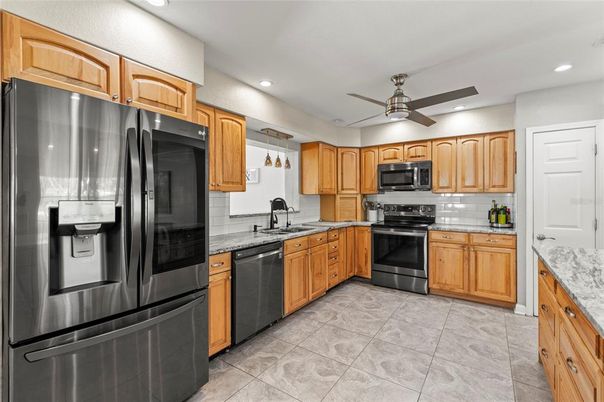 Interior, Kitchen, Recessed Lighting, Stainless Steel Appliances