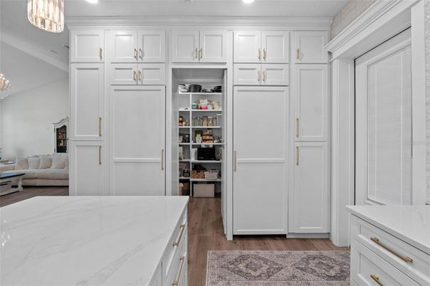 Chandelier, Interior, Recessed Lighting, Wood Texture Flooring