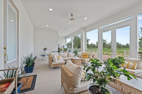 Interior, Living room, Recessed Lighting, Sun Room