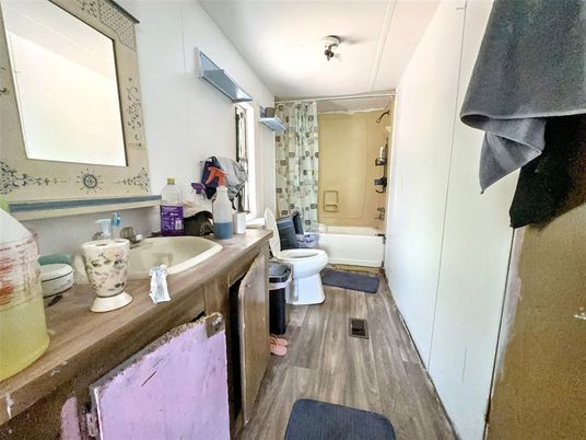 Bathroom, Interior, Wood Texture Flooring