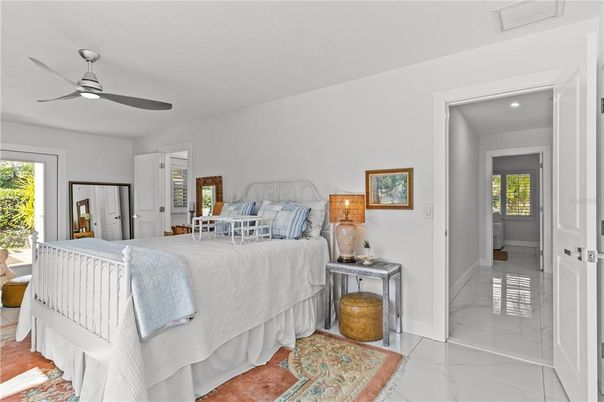 Bedroom, Interior, Marble, Recessed Lighting