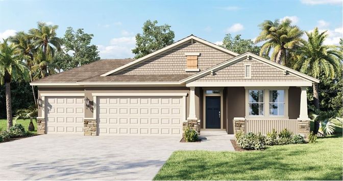 Attached, Exterior, Facade, Ranch