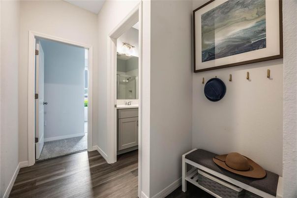 Bathroom, Interior, Wood Texture Flooring