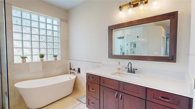 Bathroom, Dual Sink Vanities, Free Standing Baths, Interior
