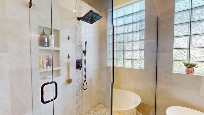 Bathroom, Glass Shower, Interior