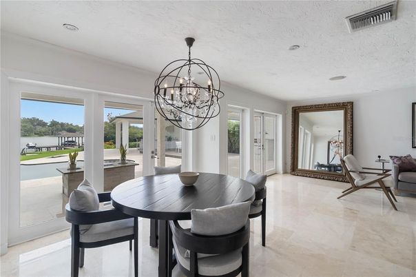 Chandelier, Dining room, Interior, Recessed Lighting