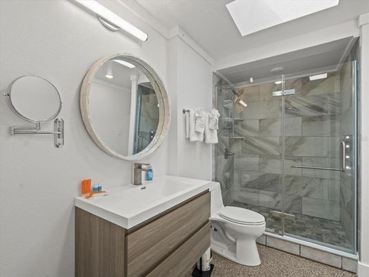 Bathroom, Glass Shower, Interior, Marble Walls