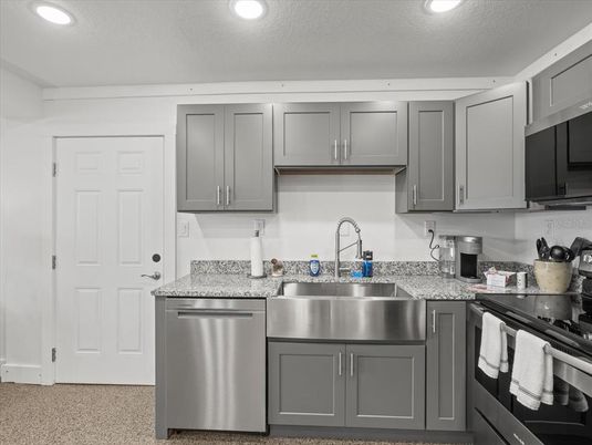 Interior, Kitchen, Recessed Lighting, Stainless Steel Appliances