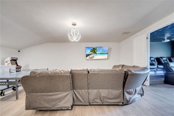 Home Theatre Room, Interior, Wood Texture Flooring