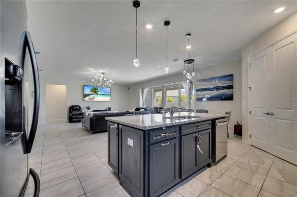 Interior, Kitchen, Living room, Pendant Lights, Recessed Lighting