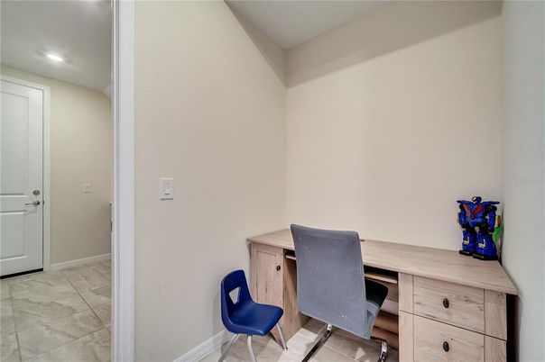 Home Office, Interior, Marble, Recessed Lighting
