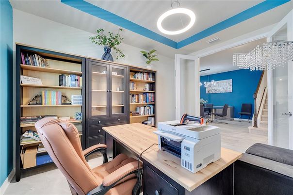 Chandelier, Home Office, Interior, Pendant Lights
