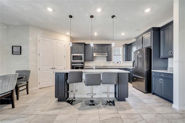 Interior, Kitchen, Pendant Lights, Recessed Lighting, Stainless Steel Appliances