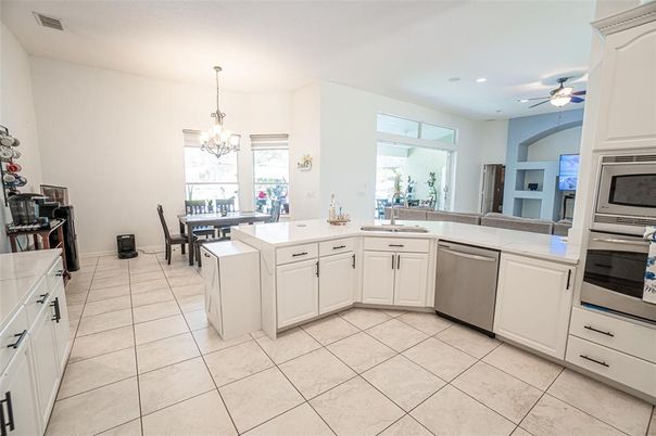 Dining room, Interior, Kitchen, Recessed Lighting, Stainless Steel Appliances