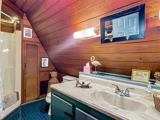 Bathroom, Interior, Wooden Walls