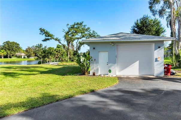 Backyard, Detached Garage, Exterior, Water