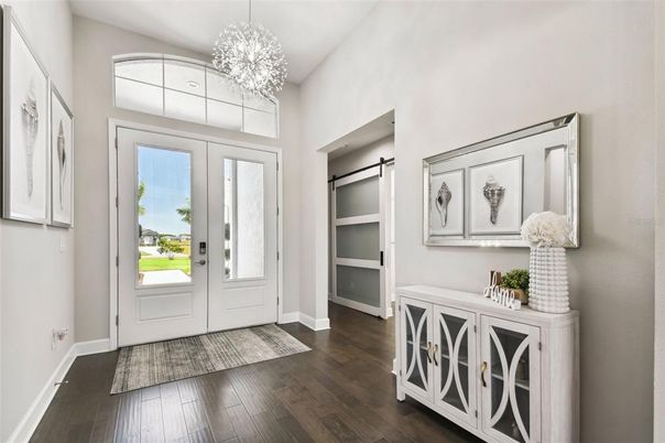 Chandelier, Interior, Wood Texture Flooring