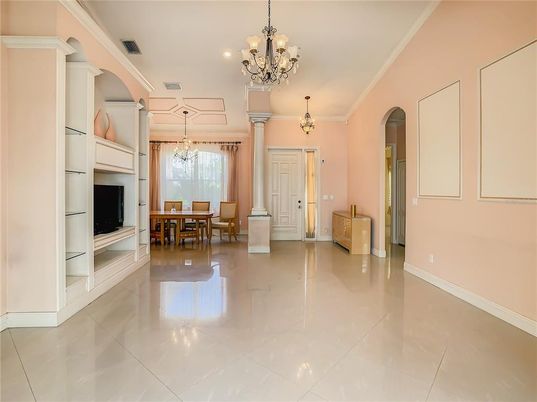 Chandelier, Dining room, Interior, Recessed Lighting